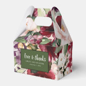 Liebe und Dank Rot Rosa Wasserfarben Geschenkschachtel (Rückseite)