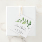 Liebe und Dank Rustikal Greenery Brautparty Geschenkanhänger (Beispiel)