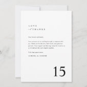 Liebe und Dank | Rustikales Script-Wedding-Foto Dankeskarte (Rückseite)