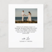 Liebe und dank Script Foto Collage Budget Card (Rückseite)