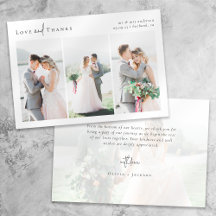 Liebe und dank Script Foto Collage Hochzeit