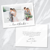 Liebe und Dank Script Foto Hochzeit Dankeskarte