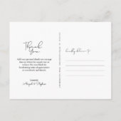 Liebe und dank Script Foto Hochzeit Postkarte (Rückseite)