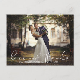Liebe und dank Script Foto Hochzeit Postkarte