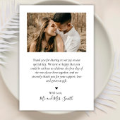 Liebe und dank Script Green Foto Collage Hochzeit Dankeskarte