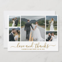 Liebe und dank Script Grid Foto Collage