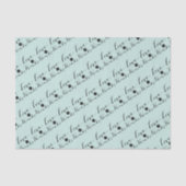 Liebe und dank Script Kalligraphie Chic Tissue Seidenpapier (Vorderseite)