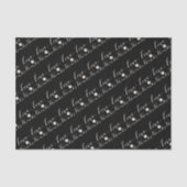 Liebe und dank Script Kalligraphie Chic Tissue Seidenpapier (Vorderseite)