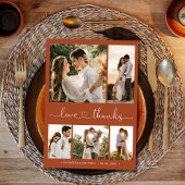 Liebe und dank Script Terracotta Foto Wedding Dankeskarte