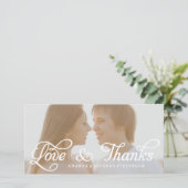 LIEBE UND DANK SCRIPT | WEDEN DANKE IHNEN FOTO (Stehend Vorderseite)