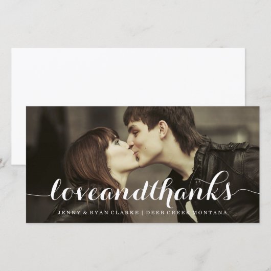 LIEBE UND DANK SCRIPT | WEDEN DANKE IHNEN FOTO (Vorne/Hinten)