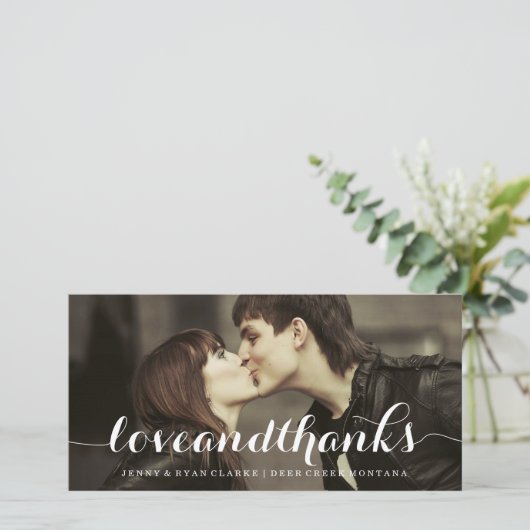 LIEBE UND DANK SCRIPT | WEDEN DANKE IHNEN FOTO (Stehend Vorderseite)