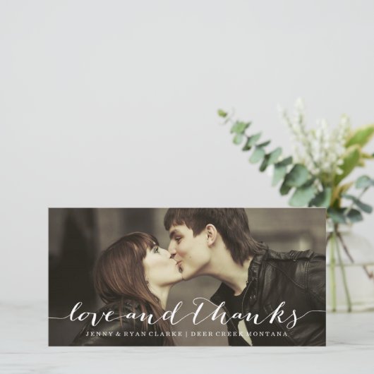 LIEBE UND DANK SCRIPT | WEDEN DANKE IHNEN FOTO (Stehend Vorderseite)