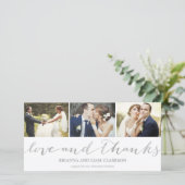 Liebe und Dank Silver Script | Hochzeit Danke (Stehend Vorderseite)