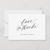 Liebe und dank Skript minimalistisch einfache Hoch Dankeskarte (Vorderseite)