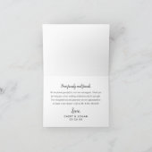 Liebe und Dank Spring Green Wedding Foto Collage Dankeskarte (Innenseite)