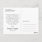 Liebe und Dank Spring Green Wedding Foto Collage Postkarte (Rückseite)