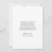 Liebe und Dank Typografie Baby Foto Birth Ankündigung (Rückseite)