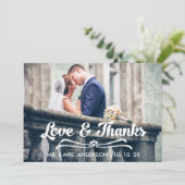 LIEBE-UND DANK-TYPOGRAFIE DANKEN IHNEN DANKESKARTE (Stehend Vorderseite)