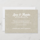 LIEBE-UND DANK-TYPOGRAFIE DANKEN IHNEN DANKESKARTE (Rückseite)