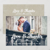 LIEBE-UND DANK-TYPOGRAFIE DANKEN IHNEN DANKESKARTE (Vorne/Hinten)