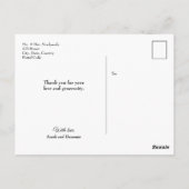 LIEBE und DANK von Script Wedding Collage Fotos Postkarte (Rückseite)