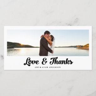 Liebe und Dank Wedding dankt Ihnen Foto-Karte Dankeskarte