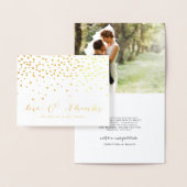 Liebe und Dank | Wedding Foto Gold Foil Vielen Dan Folienkarte (Anzeige)