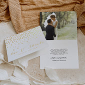 Liebe und Dank | Wedding Foto Gold Foil Vielen Dan Folienkarte