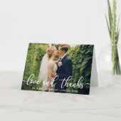 Liebe und Dank | Wedding Foto Vielen Dank Fold Dankeskarte (Vorderseite)