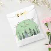 Liebe und Dank, Winterpinienbäume Bogenhochzeit Geschenktütchen (Versiegelt)