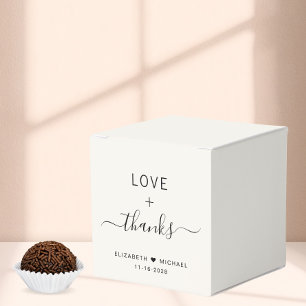 Liebe und Dankbarkeit Cream Hochzeit Geschenkschachtel