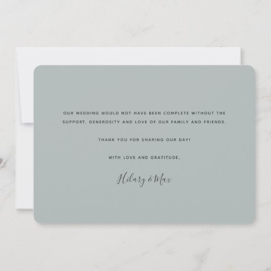 Liebe und Dankbarkeit | Hochzeit mit mehreren Foto Dankeskarte (Rückseite)