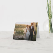 Liebe und Dankbarkeit | Horizontales Hochzeitsstif Dankeskarte (Vorderseite)