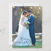 Liebe und Dankbarkeit Nostalgische Typ 2 Foto Hoch Dankeskarte (Vorderseite)