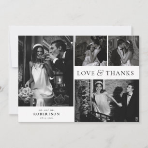 Liebe und Dankbarkeit Typografie Collage Foto Hoch Dankeskarte