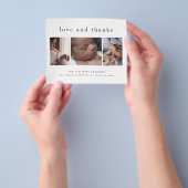 Liebe und Danke 3 Foto Neues Baby Danke Card Fl Flyer (Gruppe)