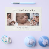 Liebe und Danke 3 Foto New Baby Danke Karte (Einzeln)