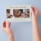 Liebe und Danke 3 Foto New Baby Danke Karte (Handgriff)