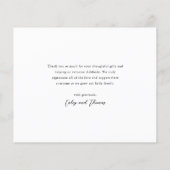 Liebe und Danke 3 Foto New Baby Danke Karte (Rückseite)