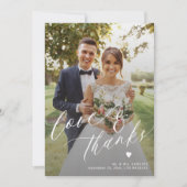 Liebe und danke 6 Foto Collage Hochzeit danke Einladung (Vorderseite)