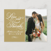 Liebe und danke antikes Hochzeitssemble Foto Viele Postkarte (Vorderseite)