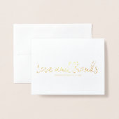 Liebe und danke Chic Wedding danke Ihnen Foto Folienkarte (Vorderseite mit Umschlag)