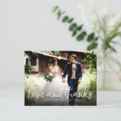 Liebe und danke Chic Wedding danke Ihnen Foto Postkarte (Stehend Vorderseite)