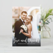 Liebe und danke Elegant Wedding danke Ihnen Foto Karte (Stehend Vorderseite)