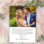 Liebe und danke Foto Hochzeit Danke Karte