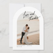 Liebe und danke Foto Hochzeit Danke Karte (Vorderseite)