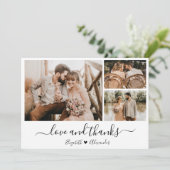 Liebe und danke Foto Hochzeit Danke Karte (Stehend Vorderseite)