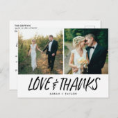 Liebe und Danke Foto Hochzeit Vielen Dank Postkart Postkarte (Vorne/Hinten)