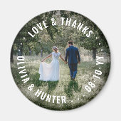 Liebe und danke Foto Wedding Vielen Dank Magnet (Vorne)